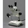AmScope ZM-2TZ Professional Trinocular Stereo Zoom Microscope, EW10x Eyepieces, 3.35X-90X Magnification, 0.67X-4.5X Zoom Objective, Upper and Lower Halogen Lighting, Pillar Stand, 110V-120V, Includes 0.5x and 2.0x Barlow Lenses view 4