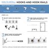 Franklin Brass Double Scroll (5-Pack) Coat and Hat Wall Hooks Double Hooks for Hanging Tumbled Dark Gunmetal Wall Mount Hanger Backpack, Purse, Bag, Towel Organization Decorative Hooks FBSCRH5-TDG-C view 3