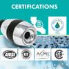 Niagara Conservation N2615CH Tri-Max 1-Spray with 0.5-1.5 GPM 2-in. Wall Mount Adjustable Fixed Shower Head in Chrome, 1-Pack | Bathroom Shower Head Sprayer with Pressure Compensation view 3