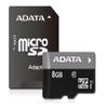 ADATA 8 GB Micro SDHC Card Class 10 with SD Adaptor AUSDH8GCL10-RA1 view 1
