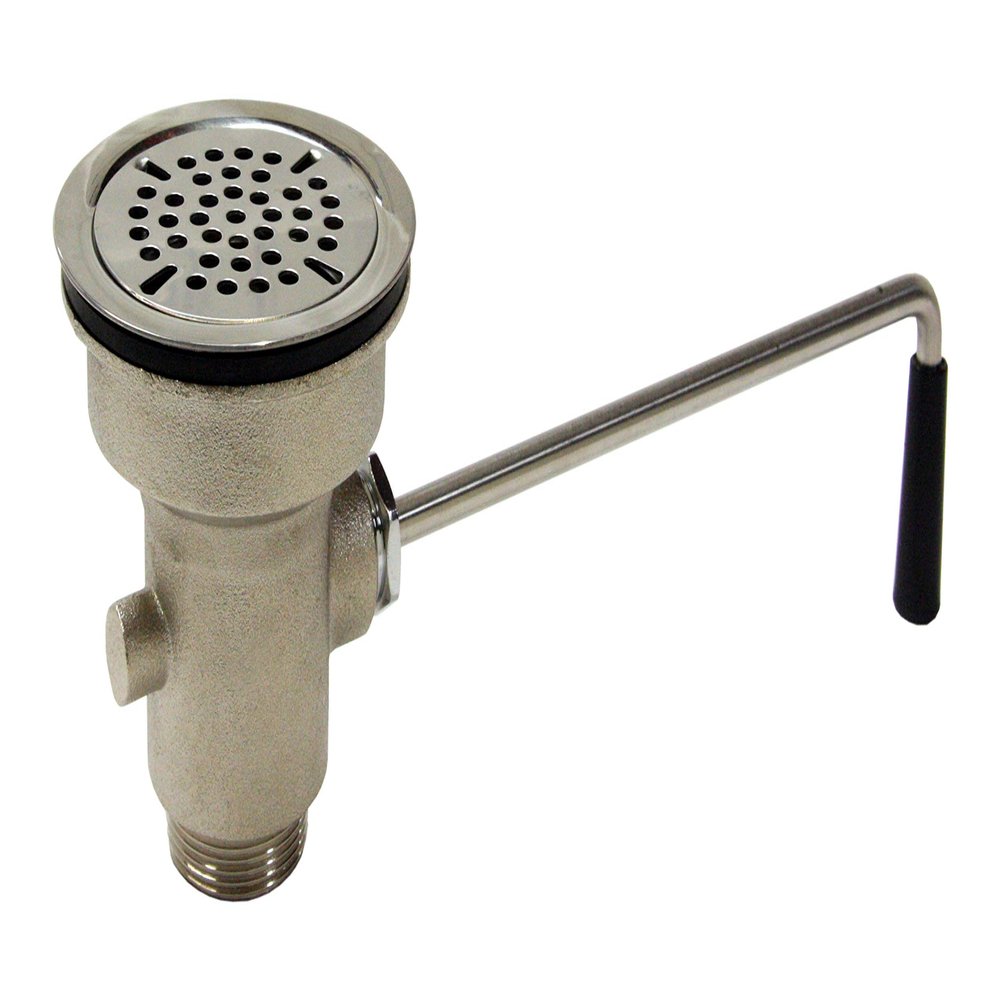 AA Faucet AA-303 Twist Handle Waste Valve 3-1/2" Sink Opening for Comerical Kitchen Compartment Sinks, 2" Drain Outlet