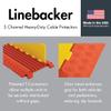 Checkers 5 Channel Industrial Drive Over Cable Protector End Capsfor 1.25" Lines, 40k/Axle Load Capacity Hose and Cable Ramp for Heavy Duty Equipment, Made in the USA, Orange, CPEC5X125-O view 2