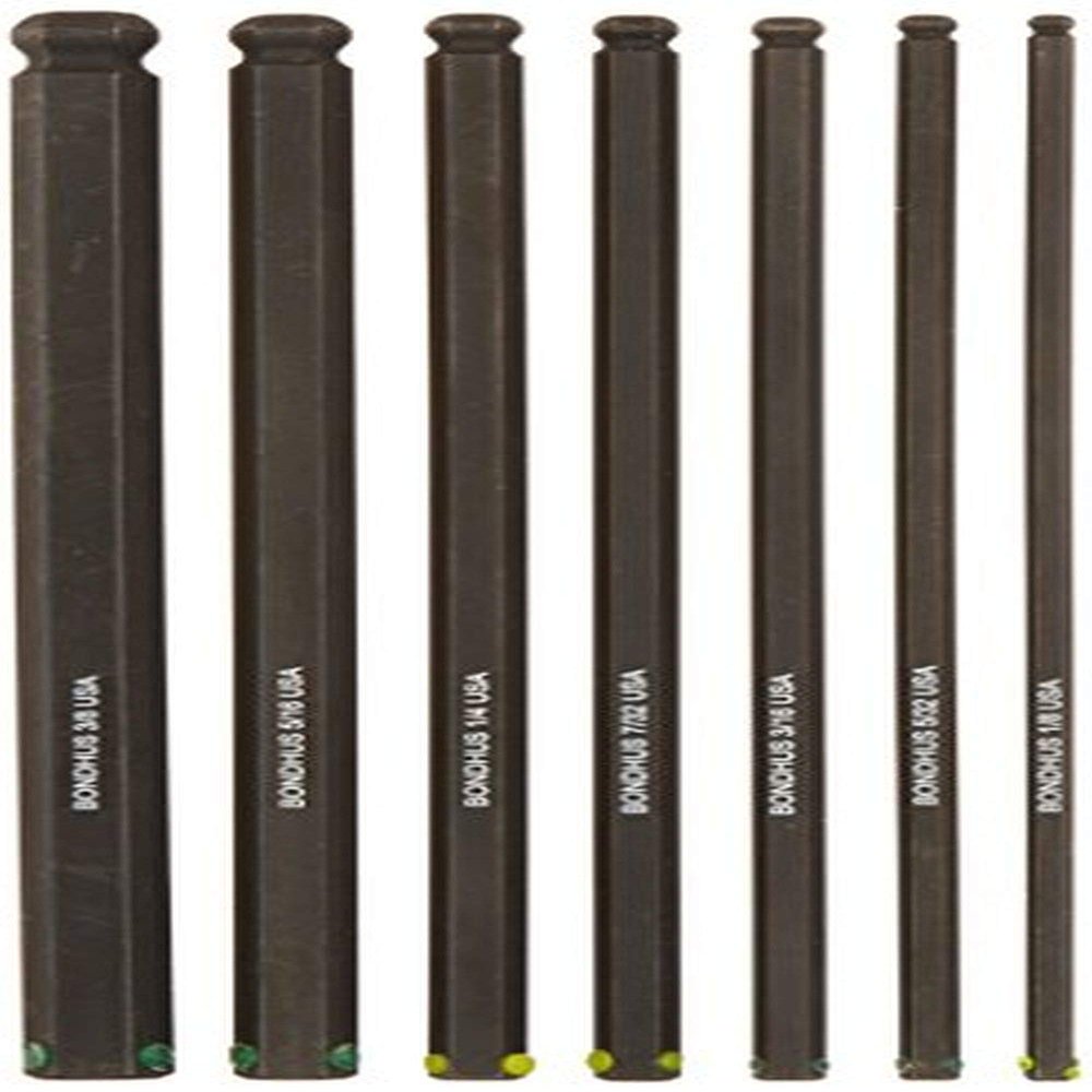 Bondhus PHBX7-6 1/8" to 3/8", 6" Long, Ball End ProHold Socket Bits