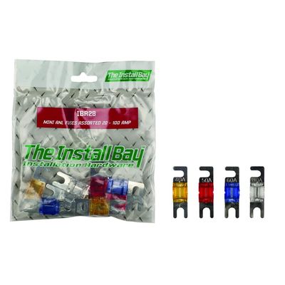 Install Bay IBR28 - 20 to 100 Amp Assorted Mini ANL Fuses (12 Pack)