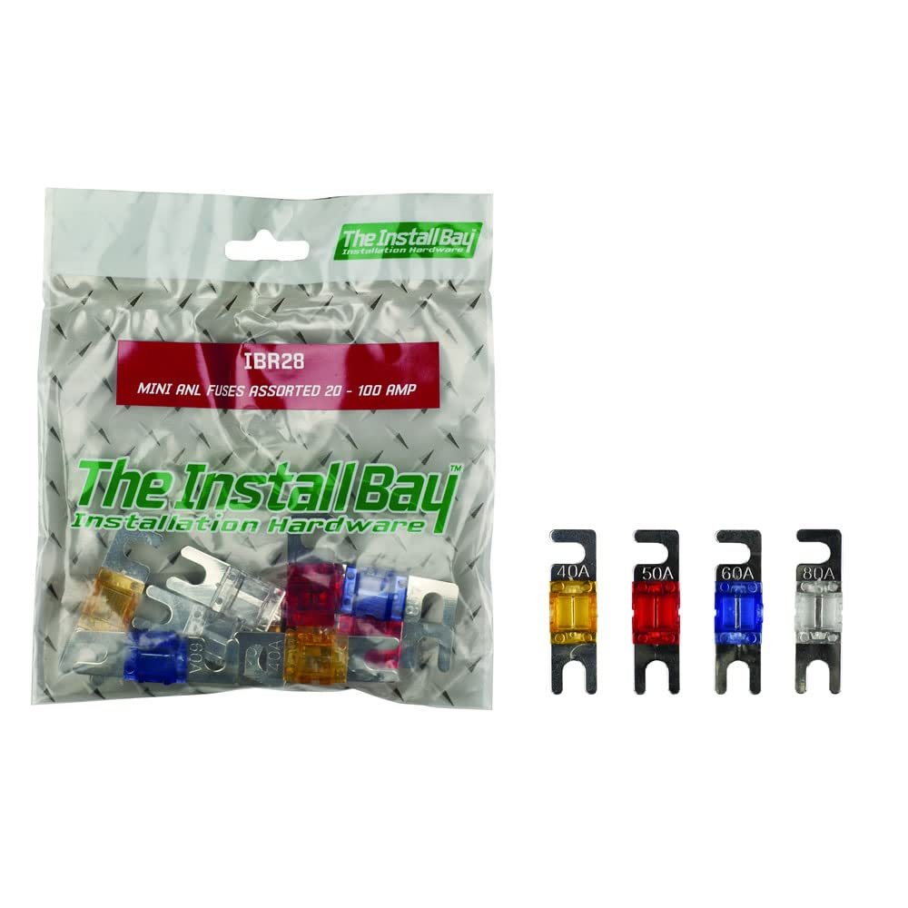 Install Bay IBR28 - 20 to 100 Amp Assorted Mini ANL Fuses (12 Pack)