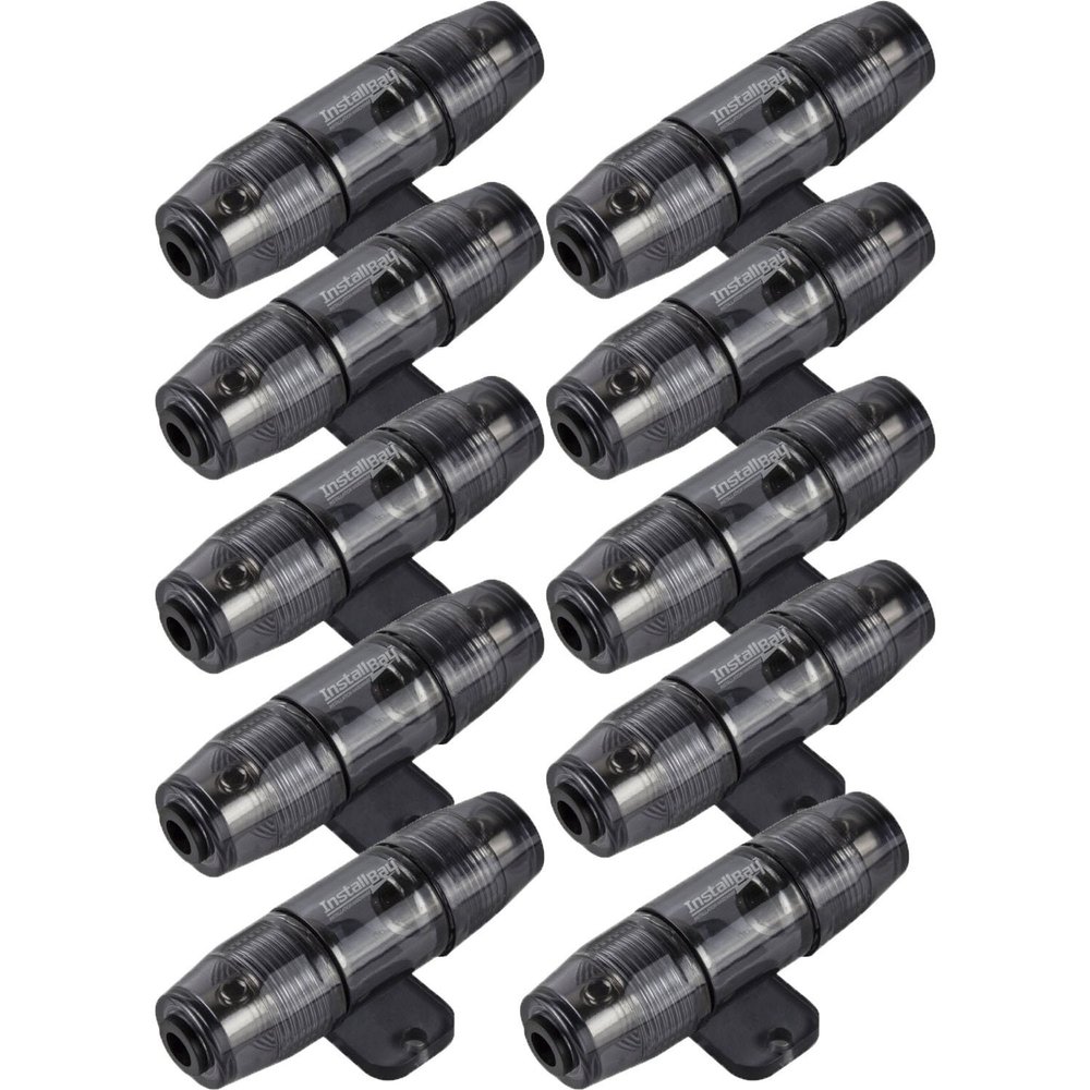 Install Bay MANLFH-10 - 4 or 8 Gauge Mini ANL Nickel Plated Fuse Holder (10 Pack)