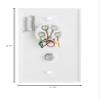 Cmple - Combo Phone/Video Jack Plate, Single Gang F-Type Coaxial TV Cable and 6P4C RJ11 Telephone Jack Wall Plate, White view 4