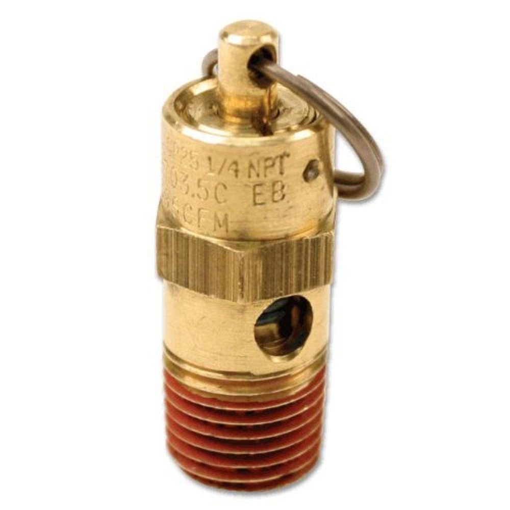 VIAIR 205 Psi Hi-Temp Rated Safety Valve (1/4" M, NPT), Gold