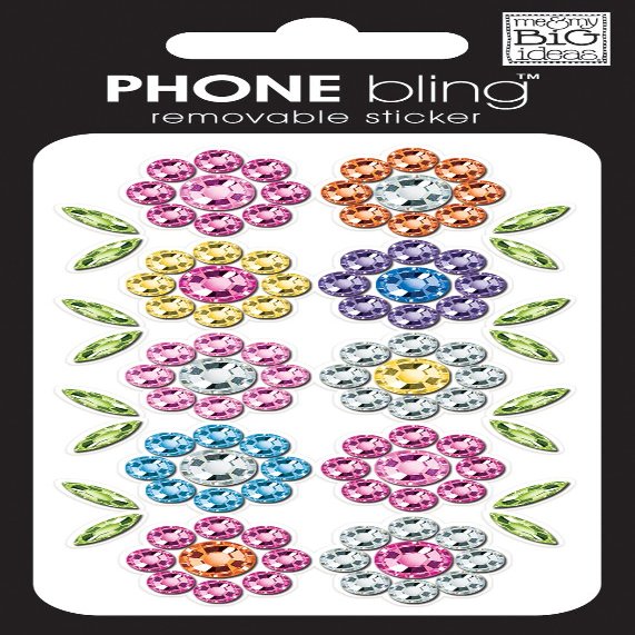 me & my BIG ideas Phone Bling Removable Cell Phone Embellishment, Multi Flowers
