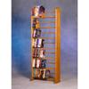 Wood SHED 705- DVD-VHS Solid Oak 7 Row Dowel DVD-VHS Rack view 1