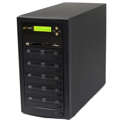 Acumen Disc 1 to 4 Multimedia Backup Duplicator - CF SD MS USB Flash Media Memory Card to DVD CD & Multiple Discs Copier Machine Unit (Standalone Audio Video Copy Tower, Duplication Device)