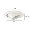 Jesco Lighting TM405WH 4-Inch Aperture Low Voltage Trim Recessed Light, Adjustable Eyeball with Step Baffle, White Finish view 2