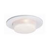 Jesco Lighting TM5505WH 5-Inch Aperture Line Voltage Trim Recessed Light, Dropped Opal Glass Dish for Shower, White Finish view 1