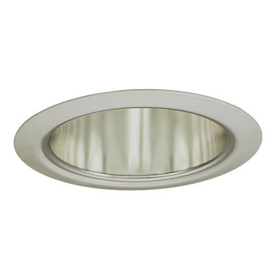 Jesco Lighting TM5510STST 5-Inch Aperture Line Voltage Trim Recessed Light, Aperture Cone, All Satin Chrome Finish