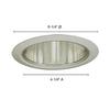 Jesco Lighting TM5510STST 5-Inch Aperture Line Voltage Trim Recessed Light, Aperture Cone, All Satin Chrome Finish view 2