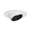 Jesco Lighting TM5535BKWH 5-Inch Aperture Line Voltage Trim Recessed Light, Adjustable Eyeball with Step Baffle, Black Finish with White Trim view 1