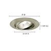 Jesco Lighting TM604WH 6-Inch Aperture Line Voltage Trim Recessed Light, Adjustable Gimbal Ring, White Finish view 2