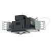 Jesco Lighting MG1650-1ESB Modulinear Directional Lighting for New Construction, Double Gimbal 50W MR16 1-Light Linear, Black Interior with Silver Trim view 1