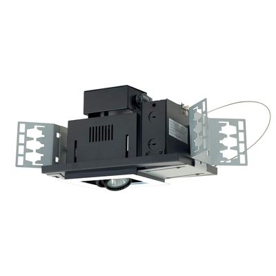 Jesco Lighting MG1650-1EWB Modulinear Directional Lighting for New Construction, Double Gimbal 50W MR16 1-Light Linear, Black Interior with White Trim