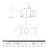 Jesco Lighting MG1650-1EWB Modulinear Directional Lighting for New Construction, Double Gimbal 50W MR16 1-Light Linear, Black Interior with White Trim view 3