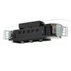 Jesco Lighting MG1650-3EBB Modulinear Directional Lighting for New Construction, Double Gimbal 50W MR16 3-Light Linear, Black Interior with Black Trim view 1