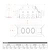 Jesco Lighting MG1650-3EBB Modulinear Directional Lighting for New Construction, Double Gimbal 50W MR16 3-Light Linear, Black Interior with Black Trim view 3