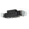 Jesco Lighting MG1650-3ESB Modulinear Directional Lighting for New Construction, Double Gimbal 50W MR16 3-Light Linear, Black Interior with Silver Trim view 1