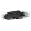 Jesco Lighting MG1650-4ESB Modulinear Directional Lighting for New Construction, Double Gimbal 50W MR16 4-Light Linear, Black Interior with Silver Trim view 1