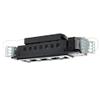 Jesco Lighting MG1650-4EWB Modulinear Directional Lighting for New Construction, Double Gimbal 50W MR16 4-Light Linear, Black Interior with White Trim view 1