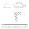 Jesco Lighting MG1650-5LEWB Modulinear Directional Lighting for New Construction, Double Gimbal 50W MR16 5-Light L-Corner, Black Interior with White Trim view 3