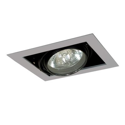Jesco Lighting MGA175-1ESB Modulinear Directional Lighting for New Construction, Double Gimbal AR111 1-Light Linear, Black Interior with Silver Trim