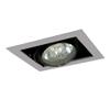 Jesco Lighting MGA175-1ESB Modulinear Directional Lighting for New Construction, Double Gimbal AR111 1-Light Linear, Black Interior with Silver Trim view 1