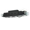 Jesco Lighting MGA175-4ESB Modulinear Directional Lighting For New Construction, Double Gimbal AR111 4-Light Linear, Black Interior With Silver Trim view 1