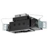 Jesco Lighting MGMH2020-2ESB Modulinear Directional Lighting for New Construction, Double Gimbal Metal Halide 20W PAR20 2-Light Linear, Black Interior with Silver Trim view 1