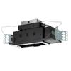 Jesco Lighting MGMH2020-2EWB Modulinear Directional Lighting for New Construction, Double Gimbal Metal Halide 20W PAR20 2-Light Linear, Black Interior with White Trim view 1