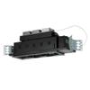 Jesco Lighting MGMH2020-3ESB Modulinear Directional Lighting for New Construction, Double Gimbal Metal Halide 20W PAR20 3-Light Linear, Black Interior with Silver Trim view 1