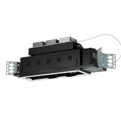 Jesco Lighting MGMH2020-3EWB Modulinear Directional Lighting for New Construction, Double Gimbal Metal Halide 20W PAR20 3-Light Linear, Black Interior with White Trim