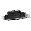 Jesco Lighting MGMH2020-3EWB Modulinear Directional Lighting for New Construction, Double Gimbal Metal Halide 20W PAR20 3-Light Linear, Black Interior with White Trim view 1