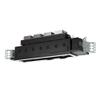 Jesco Lighting MGMH2020-4EWB Modulinear Directional Lighting for New Construction, Double Gimbal Metal Halide 20W PAR20 4-Light Linear, Black Interior with White Trim view 1