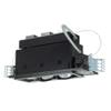 Jesco Lighting MGMH3070-3ESB Modulinear Directional Lighting for New Construction, Double Gimbal Metal Halide 70W PAR30 3-Light Linear, Black Interior with Silver Trim view 1