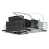 Jesco Lighting MGP20-3LSB Modulinear Directional Lighting for New Construction, Double Gimbal PAR20 3-Light L-Corner, Black Interior with Silver Trim view 1