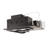 Jesco Lighting MGP30-3LSB Modulinear Directional Lighting for New Construction, Double Gimbal PAR30 3-Light L-Corner, Black Interior with Silver Trim view 1