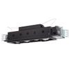 Jesco Lighting MGP30-4SB Modulinear Directional Lighting for New Construction, Double Gimbal PAR30 4-Light Linear, Black Interior with Silver Trim view 3