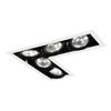 Jesco Lighting MGP30-5LWB Modulinear Directional Lighting for New Construction, Double Gimbal PAR30 5-Light L-Corner, Black Interior with White Trim view 2