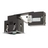 Jesco Lighting MGR1650-1ESB Modulinear Directional Lighting for Remodeling, Double Gimbal 50W MR16 1-Light Linear, Black Interior with Silver Trim view 1