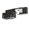 Jesco Lighting MGR1650-2EWB Modulinear Directional Lighting for Remodeling, Double Gimbal 50W MR16 2-Light Linear, Black Interior with White Trim view 1