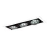 Jesco Lighting MGRA175-3ESB Modulinear Directional Lighting for Remodeling, Double Gimbal AR111 3-Light Linear, Black Interior with Silver Trim view 1