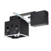 Jesco Lighting MGRP20-1WB Modulinear Directional Lighting for Remodeling, Double Gimbal PAR20 1-Light Linear, Black Interior with White Trim view 1