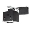 Jesco Lighting MGRP38-1WB Modulinear Directional Lighting for Remodeling, Double Gimbal PAR38 1-Light Linear, Black Interior with White Trim view 1