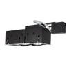 Jesco Lighting MGRP38-3SB Modulinear Directional Lighting for Remodeling, Double Gimbal PAR38 3-Light Linear, Black Interior with Silver Trim view 1